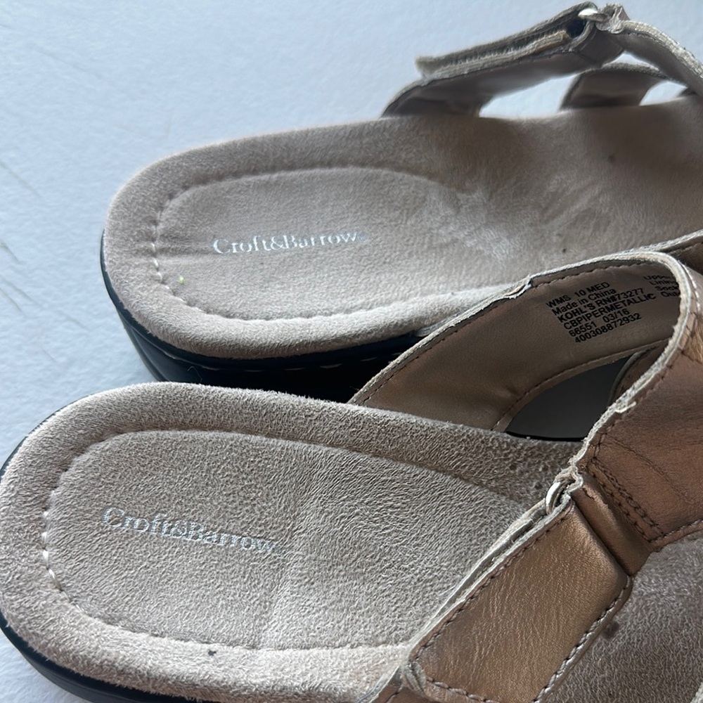 NEW Croft & Barrow Sandals Comfortable Summer Footwear - Picture 2 of 6